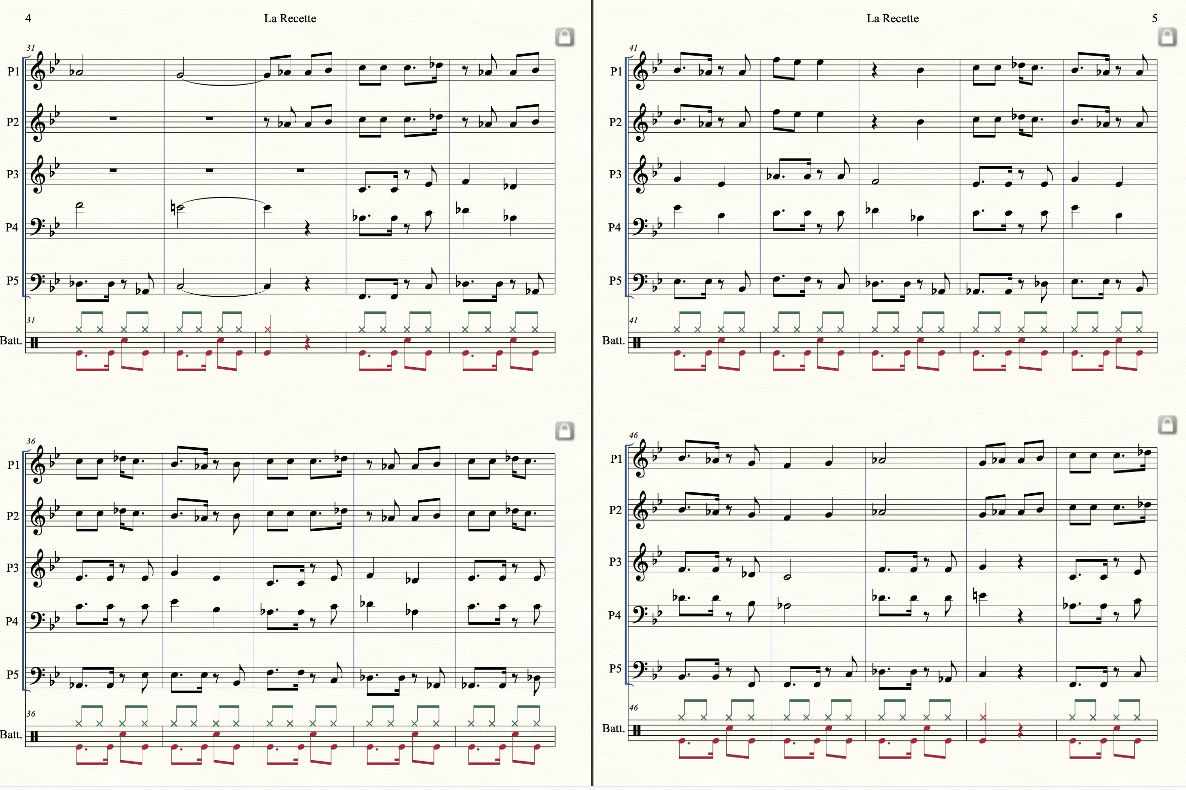La recette – Chanson de Carla et Jeck, arrangement Stéphane Réthoré